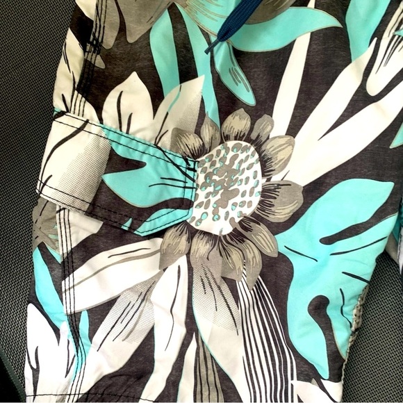 3 for $30 Kanu Surf Blue and Gray Board Shorts Tropical Design NWT Size M - Picture 4 of 6